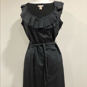 J. Crew Grey Ruffle Collar Career Dress